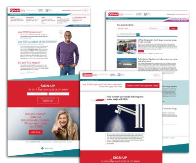 Website Design - Optimist Daily - Unscribbled: Web and Graphic Design